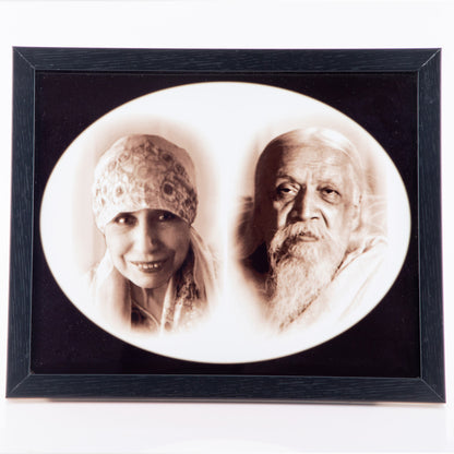 Mother and Sri Aurobindo Photo Frame -  Glass