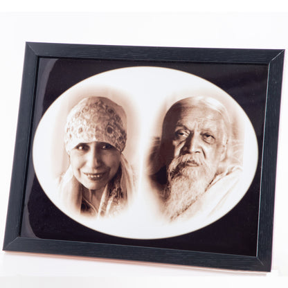 Mother and Sri Aurobindo Photo Frame -  Glass