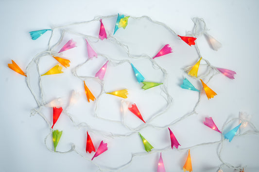 Paper Flower Fairy Lights