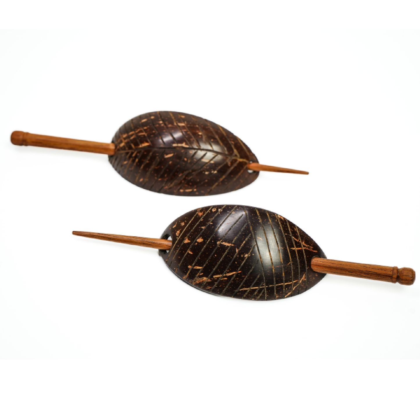 Hair Clips - Coconut Shell