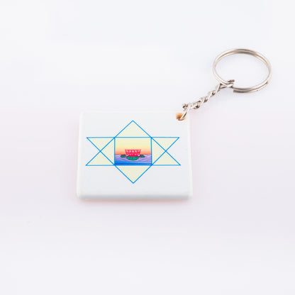 Mother and Aurobindo spiritual Keychains - plastic